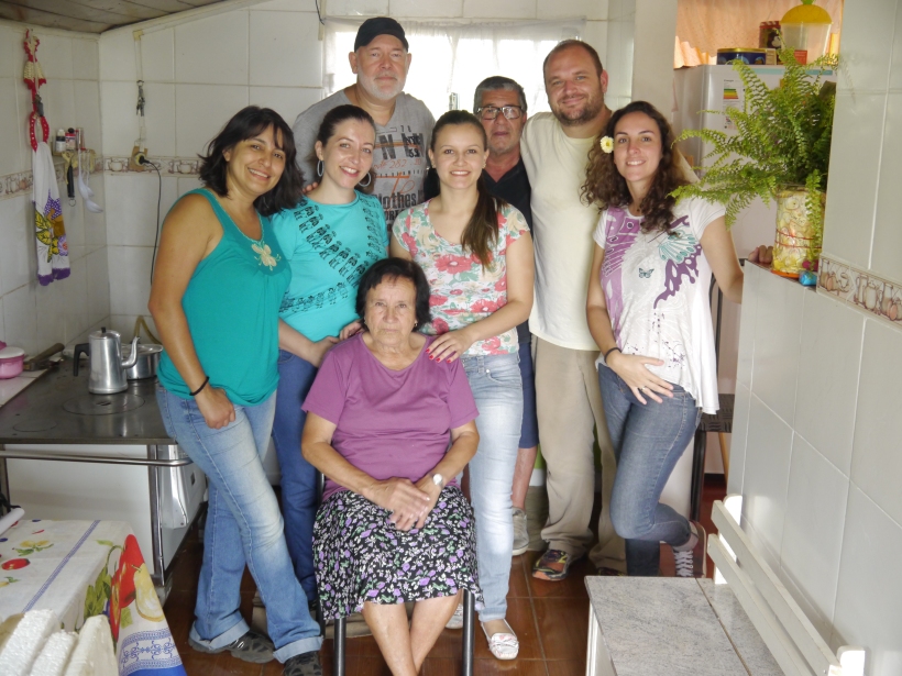 Em Rebouças, na casa de Agda, com Lili e nós. Foto: A câmera.
